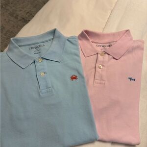 Crewcuts Kids Polo Shirt Duo - Sky Blue and Soft Pink